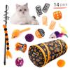 Resumen Traje de juguetes de túnel para gato de Halloween Juguetes interactivos divertidos para gatos Una variedad de juguetes de túnel para gatos que se divierten solos
