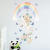 Novo Adesivo de Parede Decorativo FX-D250 Unicórnio Arco-Íris Borboleta para Quarto Infantil Entrada de Jardim de Infância