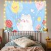Lindo Fondo de Tela Colgante de Dibujos Animados para Decorar la Mesita de Noche de la Habitación de una Niña para Ocultar Defectos y Decorar el Fondo con un Tapiz