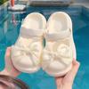 Sandalias de Verano para Mujer con Lazo, Suela Suave, Punta Cerrada, de Vacaciones, de Dos Vías, Dulces, Sencillas, de Moda, Tendencia, Versátiles