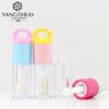 Tubo de Brillo Labial con Aplicador Grande de Color Moldeado por Inyección Lindo Tubo Vacío Tubo Multicolor para Glaseado de Labios 1.5ml Materiales de Embalaje Cosmético al Por Mayor
