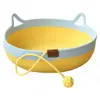 Nido tejido de cuerda de algodón transpirable y no sofocante para el verano, adecuado para todas las estaciones, una casa para gatos popular y multifuncional para que los gatos descansen y jueguen