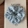Goma para el pelo azul de lunares estilo coreano para mujer, Goma de pelo de alta gama, Banda elástica, Sujetador de coleta a la moda