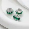 Nueva Piedra Ojo de Gato Cadena de Diamante Cuentas Planas Bola de Diamante Cuentas Usables con Agujero Recto DIY Llavero Cadena de Bolsa Accesorios Mayoreo