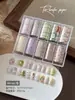 Novo Conjunto de Papel de Transferência para Nail Art Floral Céu Estrelado Desenho Xadrez de Desenho Animado Fofo Adesivos para Unhas DIY Atacado