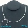 Colar Corrente de Aço Inoxidável com Pingente Laço e Lâmina Doce e Fresco Banhado a Ouro 18K Joias de Alto Padrão Venda por Atacado