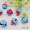 22mm candy color two-color triangular gancho redondo sino pet collar Bell DIY acessórios artesanais de duas cores