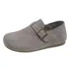 Zapatos Birkenstock Retro Planos de Cuero Genuino Tipo Bagel para Usar Afuera, Zapatos Casuales Todo Incluido de Suela Suave, Zapatos de Commuting de Doble Uso