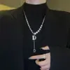 Outono e inverno nova corrente de suéter sentido de alta qualidade hip-hop online celebridade roupas corrente acessórios nicho design colar online celebridade clavícula corrente