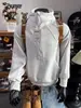 Moletom com capuz masculino, novo modelo outono e inverno, zíper parcial, pesado 420g, corte solto, top moda casual pulôver tendência para homens