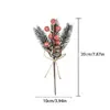 Decoraciones Navideñas Transfronterizas, Accesorios para Ramo, Copos de Nieve, Bayas de Acebo, Piñas de Plástico Artificiales, Combinación de Conjunto de Ramas Pequeñas