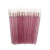 Pincel de labios portátil con varilla de cristal flocado, pincel de labios, pincel de maquillaje, herramientas de belleza, pincel de lápiz labial portátil, 50 piezas/bolsa
