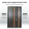 Puerta de Entrada de Aleación de Aluminio Insonorizada Antirrobo Moderna Segura Duradera Soporta Tamaños Personalizados Puerta de Entrada