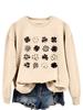 Comercio exterior eBay estación independiente europea y americana suéter casual para mujer con estampado de trébol otoño e invierno top interior de manga larga