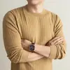 Suéter de punto jacquard de alta resistencia para hombre con cuello redondo, versátil para primavera y otoño, estilo casual urbano clásico, transfronterizo directo