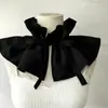 Novo Estilo Palácio Francês Renda Franzida Gola Alta Retrô Lenço Raff Gola Falsa Renda da Moda