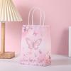 Bolsa de regalo estilo coreano Ins, bolsa de papel con estampado de mariposas, corona de flores, castillo, bolso de ensueño, suministro transfronterizo.