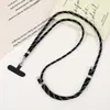 Nuevo Color de Moda Tejido a Mano Cadena Cruzada Unisex Colgante para Teléfono Móvil Colgante de Bolsa Ajustable Cordón