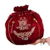 Suministros para Bodas, Papel de Regalo con Carácter de Doble Felicidad, Bolsa de Regalo para Dote de la Novia, Bolsa Grande Especial con Cordón para Bendiciones, Cuenco del Tesoro