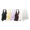 Tops de moda transfronterizos europeos y americanos, nuevos estilos de satén de seda, elegantes y con estilo, venta al por mayor para chicas a la moda, transfronterizo en línea