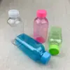 Garrafas de Água Coloridas Transparentes de Plástico Acessíveis, Simples e Criativas, Copos de Água Quadrados Pequenos de Plástico, Copos para Bebidas e Sucos Atacado