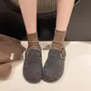 Otoño 2026 Felpa Retro Birkenstock Zapatos Mujer Tacón Oculto 3cm Hebilla Nueva Suela Suave Slip-on Casual Individual