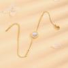 Pulsera de acero de titanio romano de doble cara con concha blanca y negra para mujer, venta al por mayor, joyería de acero inoxidable de alta calidad de moda simple, exclusiva transfronteriza