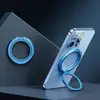 Soporte de Anillo para Dedo Magnético Totalmente Metálico Adhesivo, Imán Fuerte, Antideslizante, Ángulo Ajustable, Soporte Portátil para Teléfono