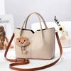 Lindo Bolso Cubo Portátil de Oso 2024 Nuevo Estilo Coreano Bolso de Hombro para Mujer Nicho de Alta Gama Bolso Cruzado