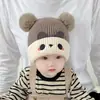 Bonito Suéter Gorro para Bebé para Otoño e Invierno, Cálido Festivo Grueso de Lana Tejida Gorro para Proteger las Orejas para Niños y Niñas