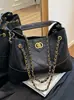 Bolso de Cadena Acolchado Estilo Tweed Gran Capacidad Hombro Único Bolso de Axila para Mujer Nuevo Otoño e Invierno 2025 Bolso Cruzado Mate
