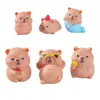 Decoración de Acuario para Peces Capibara de Verano Accesorios Decorativos Creativos Lindos Capibaras Micro-Paisajismo Jardinería Resina Pequeños Adornos
