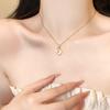 Collar de acero de titanio con diseño de nicho estilo japonés y coreano, serie para mujer, explosiones de red geométrica, temperamento moderno, cadena para clavícula al por mayor