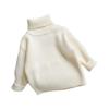 [Stock Listo] Prendas de Punto para Niños Otoño e Invierno 2025 Nuevo Estilo Jersey de Cuello Alto de Color Puro para Niños