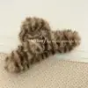 Nuevo Clip para el Cabello de Felpa con Rayas de Tigre Estilo Coreano Otoño e Invierno para Mujer, Pinza Tiburón de Lujo para Moño de Pelo, Pinza de Pelo Grande
