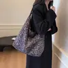 Bolsa Tote Retro Estampada de Leopardo para Mulheres Outono e Inverno 2026 Novo Estilo Coreano Casual Versátil Roupa de Trabalho Bolsa de Ombro de Grande Capacidade