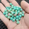 Cuentas Redondas de Piedra Shoushan Imitación Cuentas Sueltas de Jade Imitación Verde Huevo de Pato 8mm Accesorios para Pulseras Collares Joyería Cuentas Hechas a Mano