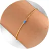 Pulsera de Cadena de Caja de Circonita Colorida Retro Europea y Americana Pulsera Dorada para Dama Joyería Incrustada Regalo de Cumpleaños