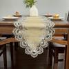 Estilo europeu renda mesa runner pu impermeável e à prova de óleo comércio exterior transfronteiriço hot-selling cor sólida luz luxo longo toalha de mesa corredor atacado