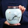 Xyt Latas de Té Latas Selladas Hogar Medio Jin Cerámica Té Verde Negro Pu'er Olla de Almacenamiento Plata Rota Olla de Porcelana Olla de Almacenamiento de Té