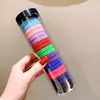 20 Unidades Elástico de Cabelo de Alta Elasticidade Enlatado Feminino Sem Costura Elástico de Borracha Elástico de Cabelo Anéis de Cabelo Senso Avançado Simples Atacado Anéis de Toalha
