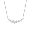 Colar de zircão borboleta francesa com design original de prata esterlina S999, colar de clavícula sorridente com glicínia doce, feminino