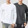 [Destacado] Camiseta de manga larga para hombre, adecuada para primavera y otoño, estilo casual, cuello redondo, corte holgado, transpirable, versátil y ligera, camiseta interior