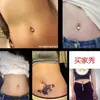 Venda Direta da Fábrica Em Estoque Aço Inoxidável Formato de Coração Quatro Garras Zircônia Anel para Umbigo Simples Versátil Joia para Piercing no Umbigo