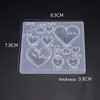 Molde de silicona para espejo de pegamento de cristal de resina hecho a mano, nuevo colgante pequeño, materiales para joyería DIY