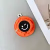 Nueva Moda Otoño e Invierno Sentido de Alta Gama Marrón Mini Billetera para Monedas Tarjetero Bolsa para Auriculares Llavero Lindo de Sonrisa Tarjeta Adecuada