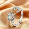 Anillo Giratorio de Plata Tailandesa para Alivio de la Ansiedad, Anillo para el Dedo Índice con Múltiples Círculos y Cuentas de la Suerte, Moda Estilo Coreano, Regalo de Moda para Mejores Amigos