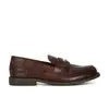 Mocasines de cuero vintage para mujer con suelas gruesas, diseño elegante con pequeñas monedas doradas, zapatos de tacón grueso de cuero genuino estilo británico