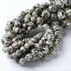 Pedras Naturais Soltas, Contas Redondas de Pedra Manchada, Acessórios para Joias DIY, Contas para Fio, Contas Redondas de Pedra Manchada, Produtos Semi-Acabados Atacado