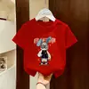 Camiseta de Moda para Niños Estilo Americano Fresca Ins con Estampado, Nueva de Verano Ajuste Holgado Versátil Manga Corta de Algodón Puro para Niños Mayores